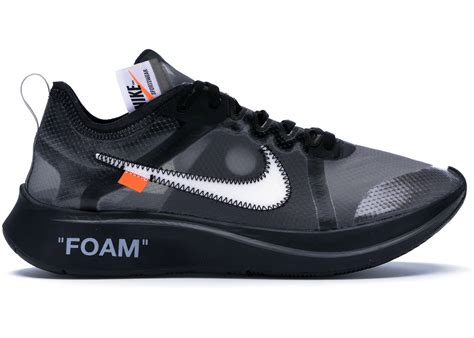 nike zoom fly off white black